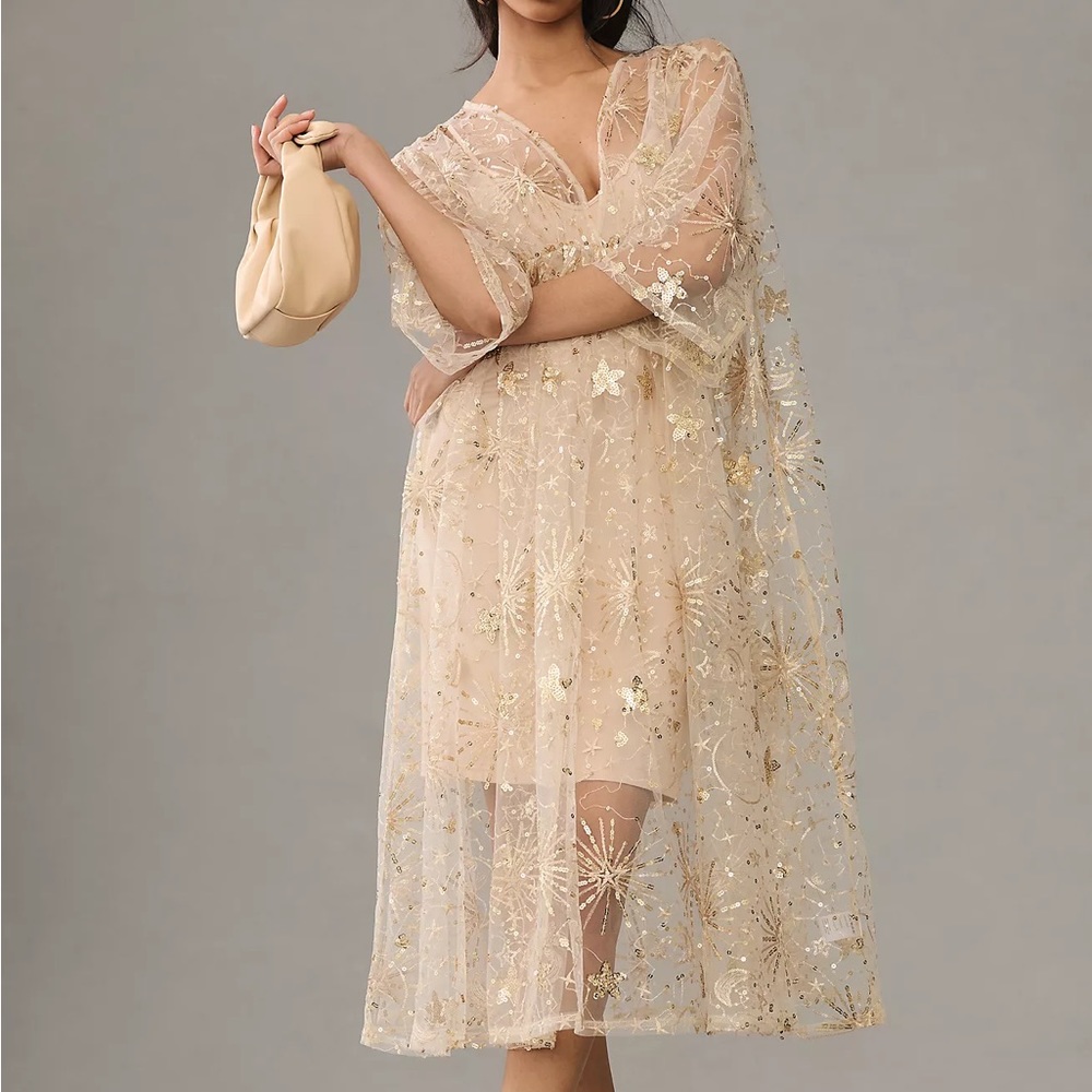 Anthropologie, Sheer overlay kaftan